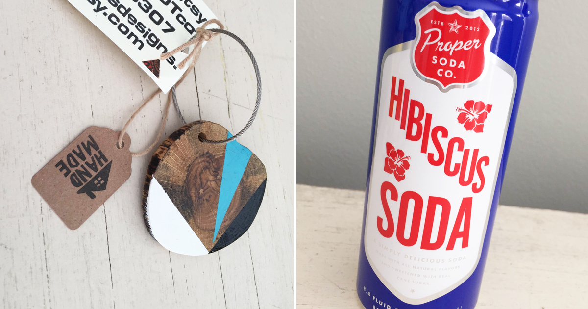 keychain and soda